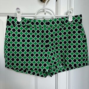 Michael Kors green polka dot short